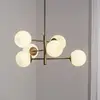 Image de Domiluce Suspension Aurora, marron, Ø 60 cm, à 6 lampes, verre, E14