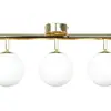 Image de Domiluce Plafonnier Drum, couleur or, verre, longueur 80 cm, à 5 lampes