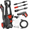 Image de LEHMANN Jukon Nettoyeur Haute Pression, 1600 W, Max. 200 Bar, Débit 480 l/h, Tuyau 5 m, Pompe en Aluminium, Buse réglable & rotative, Lance à Mousse, Idéal pour Maison, Jardin, Terrasse, Voiture