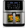 Image de Lehmann Friteuse à air chaud XXL 8 litres, 1800 W avec réglage de la température jusqu'à 200°C, Air Fryer avec 10 programmes, minuterie, manger sainement sans huile, cuire, rôtir, sécher