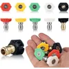 Image de Rosfix Lot de 5 buses pour nettoyeur haute pression - Raccord rapide 1/4" - 0°, 15°, 25°, 40°, 60° - Compatible avec les nettoyeurs haute pression Rosfix, Lavor, Parkside, HQ