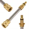 Image de Rosfix Adaptateur 1/4" QC   Raccord Rapide Haute Pression | Laiton Résistant | compatible avec nettoyeur haute pression Bosch Aquatak, Black+Decker, Michelin, Greenworks