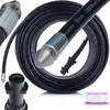 Image de Rosfix Tuyau de Nettoyage Canalisation 15m   Buse 1+3, Filetage 1/4", 160 Bar, 60°C | Connecteur Baïonnette | compatible avec nettoyeur haute pression Kärcher K2 K7