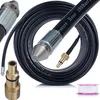 Image de Rosfix Tuyau de Nettoyage Canalisation 15m   Buse 1+3 Jets, 160 Bar, 60°C, Filetage 1/4" | Nylon Renforcé | compatible avec nettoyeur haute pression Lavor, Parkside PHD