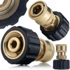 Image de Rosfix Adaptateur M22 Femelle 14 mm vers Raccord Rapide 3/8"   Laiton Anticorrosion | Haute Résistance | compatible avec nettoyeur haute pression Kärcher sans Easy!Lock