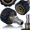 Image de Rosfix Adaptateur M22x1,5 Femelle vers Raccord Rapide 3/8"   Laiton Acier Anticorrosion | Haute Pression | compatible avec nettoyeur haute pression Kärcher HD HDS