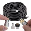 Image de Rosfix Set Tuyau de Nettoyage Canalisation 15m 1/4"   155 Bar, 60°C, 2 Buses (Standard + Rotative) | Raccords M22 + 1/4" NPT | compatible avec nettoyeur haute pression Kärcher K2 K7