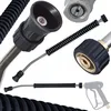 Image de Rosfix Lance Coudée 50cm 15° M22x1.5   Buse Jet Plat | Acier Inoxydable, Poignée Caoutchoutée | compatible avec nettoyeur haute pression Kärcher HD HDS
