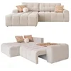 Image de MIUFORM Lulu S avec accoudoirs et Coffre de Rangement | Canapé 4 Places | Forme en L à Gauche | 268 x 184 x 94 cm | Divan Convertible avec Fonction Couchage (sel et Poivre)