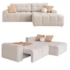 Image de MIUFORM Lulu S avec accoudoirs et Coffre de Rangement | Canapé 4 Places | Forme en L à Droite | 268 x 184 x 94 cm | Divan Convertible avec Fonction Couchage (sel et Poivre)