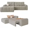 Image de MIUFORM Lulu S avec accoudoirs et Coffre de Rangement | Canapé 4 Places | Forme en L à Gauche | 268 x 184 x 94 cm | Divan Convertible avec Fonction Couchage (Gris)