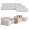 Image de MIUFORM Lulu S-Max avec Coffre de Rangement | Canapé 5 Places | Forme en L à Droite | 338 x 184 x 94 cm | Divan Convertible avec Fonction Couchage (Sel et Poivre)
