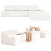 Image de MIUFORM Lulu S-Max avec Coffre de Rangement | Canapé 5 Places | Forme en L à Droite | 338 x 184 x 94 cm | Divan Convertible avec Fonction Couchage (Beige)