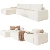 Image de MIUFORM Lulu S-Max avec Coffre de Rangement | Canapé 5 Places | Forme en L à Gauche | 364 x 184 x 94 cm | Divan Convertible avec Fonction Couchage (Beige)