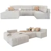 Image de MIUFORM Lulu U avec Coffre de Rangement | 8 Places | Forme en U à Droite | 333 x 187 x 94 cm | Canapé Convertible avec Fonction Couchage (sel et Poivre)