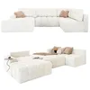 Image de MIUFORM Lulu U avec Coffre de Rangement | 8 Places | Forme en U à Droite | 333 x 187 x 94 cm | Canapé Convertible avec Fonction Couchage (Beige)