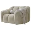 Image de MIUFORM Fauteuil Shell | 124 cm x 109 cm x 75 cm | Fauteuil salon en tissu Easy Clean | Fauteuil rembourré | Couleur : beige