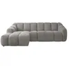 Image de MIUFORM Shell S Canapé avec accoudoir | 255x165x75cm | Canapé moderne en tissu facile à nettoyer | Canapé modulaire | Forme L à gauche | Couleur: Hellgrau