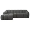 Image de MIUFORM Shell S Canapé avec accoudoir | 255x165x75cm | Canapé moderne en tissu facile à nettoyer | Canapé modulable | Forme L à gauche | Couleur: Gris