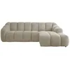Image de MIUFORM Shell S Canapé avec accoudoir | 255x165x75cm | Canapé moderne en tissu facile à nettoyer | Canapé modulaire | Forme en L à DROITE | Couleur: Beige