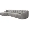 Image de MIUFORM Shell M Canapé avec accoudoir | 325x165x75cm | Canapé moderne en tissu facile à nettoyer | Canapé modulable | Forme L gauche | Couleur : gris clair