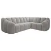 Image de MIUFORM Shell L Canapé avec accoudoir | 265x205x75cm | Canapé moderne en tissu facile à nettoyer | Canapé modulaire | Forme L à droite | Couleur: Gris clair
