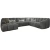 Image de MIUFORM Shell U Canapé avec accoudoir | 330x265x75cm | Canapé moderne en tissu facile à nettoyer | Canapé modulable | Forme L à droite | Couleur: Gris