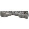 Image de MIUFORM Shell U Canapé avec accoudoir | 330x265x75cm | Canapé moderne en tissu facile à nettoyer | Canapé modulaire | Forme L à gauche | Couleur: Gris clair