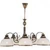 Image de Jupiter Suspension Petro avec abat-jour en verre, à 5 lampes
