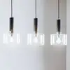 Image de Jupiter Suspension Viva, transparent/noir/chrome, à 3 lampes