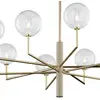 Image de Jupiter Lustre Feme, doré, verre, à 10 lampes, G9