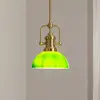 Image de Jupiter Suspension Platino, doré/vert, verre, à 1 lampe, E27