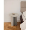 Image de Noo.ma - Table d'appoint Sato gris galet - 42,5x35x35 cm OS