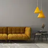 Image de TK Lighting Suspension Cono, à 1 lampe, Ø 27 cm, jaune, E27