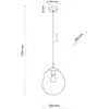 Image de TK Lighting Suspension Sol Mini, verre, Ø 25 cm, noir/gris graphite