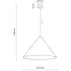 Image de TK Lighting Suspension Cono, à 1 lampe, Ø 50 cm, orange, E27