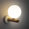 Image de TK Lighting Applique murale Estera, blanc/couleur bois, verre, G9