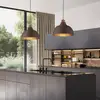 Image de Suspension Envostar Kaitt, marron, Ø 34 cm, détail en bois