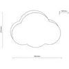 Image de TK Lighting Applique murale Cloud, beige, 43 cm de large, textile, nuage, E27