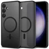 Image de Tech Protect MagMat Coque de Protection magnétique Transparente pour Chargement sans Fil - en Silicone - Arrière en Polycarbonate Fin - Cadre en TPU - Compatible avec Samsung Galaxy S24 - Noir Mat