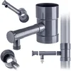 Image de KADAX Collecteur d'eau de pluie 100mm, collecteur d'eau pour gouttière, voleur de pluie avec vanne intégrée, collecteur d'eau en plastique de haute qualité, voleur d'eau (Gris)
