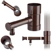 Image de KADAX Collecteur d'eau de pluie 90 mm pour tuyau de descente, voleur de pluie avec valve intégrée, collecteur d'eau en plastique de qualité supérieure, voleur d'eau (marron)