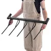 Image de KADAX Cultivateur à main à 5 dents pour l'ameublissement du sol et le travail du jardin Broadfork pour l'aération du sol, câble à double herbe (sans manche)