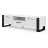 Image de BIM Furniture Meuble TV Nuka avec 3 Portes en Bois - Blanc Et Noir - L 160 X P 43 X H 48 Cm
