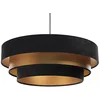Image de Lampe suspendue Triniti Noir/Or 1XE27 H: 102cm Ø 60cm Dimmable