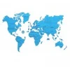 Image de Wooden.City Puzzle en Bois - Carte du Monde XL (Cyan)