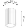 Image de SOLLUX LIGHTING Plafonnier Carbon, blanc, hauteur 10 cm, aluminium