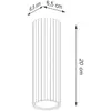 Image de SOLLUX LIGHTING Plafonnier Carbon, blanc, hauteur 20 cm, aluminium