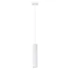 Image de SOLLUX lighting Suspension Luminaire - Lustre Plafonnier - en Aluminium - 1 Abat-jour - 8 x 8 x 118 cm - Karbon Blanc