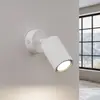 Image de SOLLUX LIGHTING Spot mural carbone, blanc, saillie 16 cm, interrupteur, aluminium